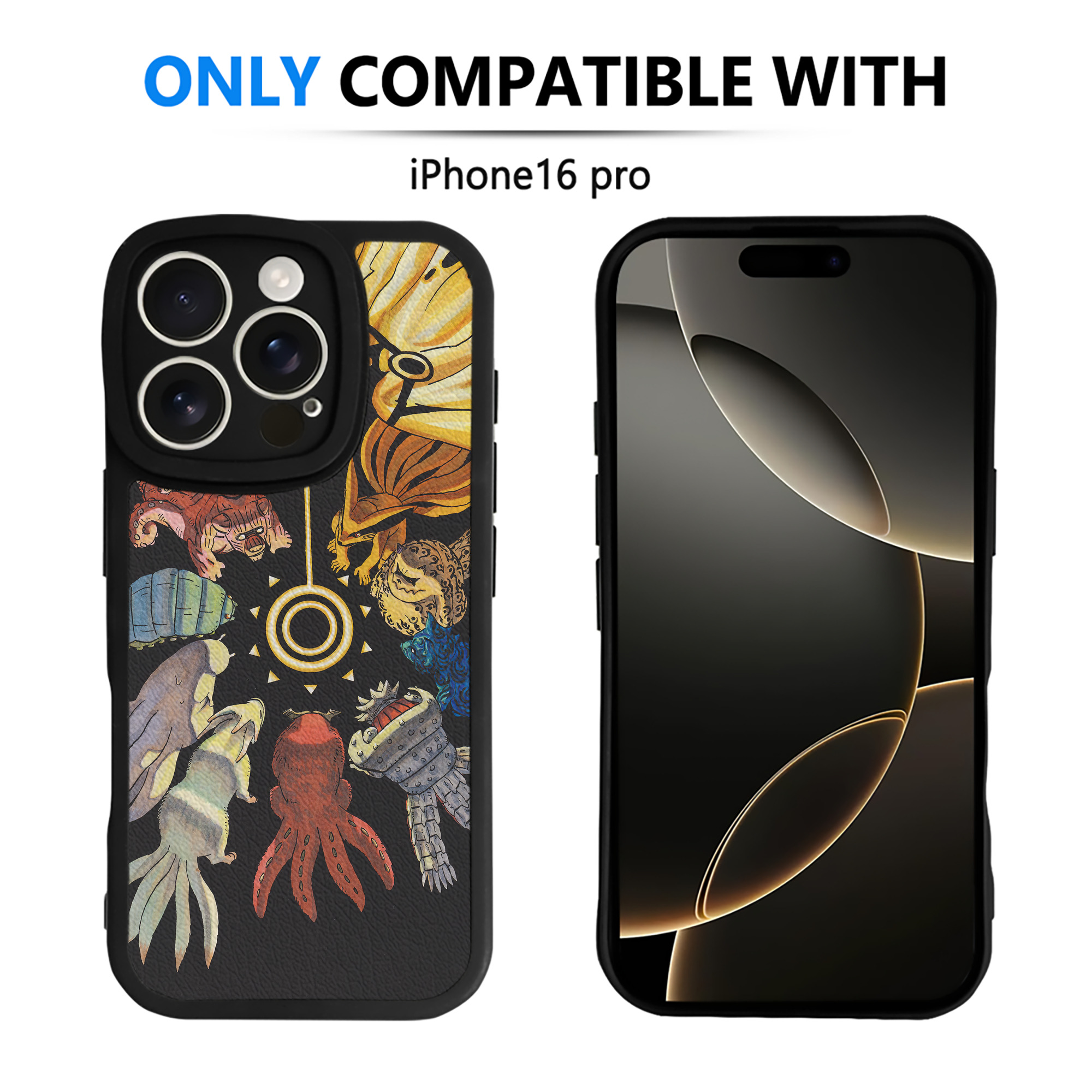（画像用） NARUTO -ナルト- NARUTO -ナルト- 疾風伝 【iPhone 16シリーズ対応】シリコンスマホケース（レザー調） 材質：シリコン